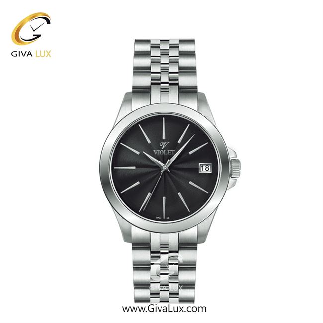 ساعت مچی اورجینال زنانه ویولت VIOLET نقره ای | نقره ای| مشکی| کد رفرنس 0591 سایز متوسط